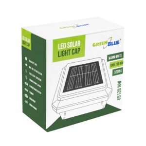 GreenBlue LED saulės lempa stulpui, 100x100 mm, vokelio formos gaubtas, 3200 K, GB128 WW - Image 3