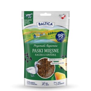 BALTICA Przysmaki Regionów Mėsos juostelės Antiena su kriauše – skanėstas šuniui – 90 g