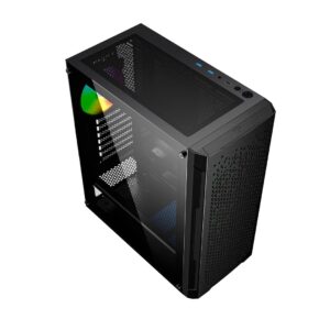 Gembird CCC-FC-400X Gaming ARGB kompiuterio dėklas Fornax 400X, juodas - Image 2