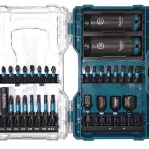 MAKITA ATSUKTUVŲ ANTGALIŲ RINKINYS SU LAIKIKLIU 30vnt. IMPACT BLACK
