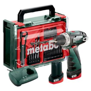 METABO AKUMULIATORINIS SUKTUVAS POWERMAXX BS BASIC SET 34/17Nm 2x2,0Ah + 41 PRIEDŲ LAGAMINAS