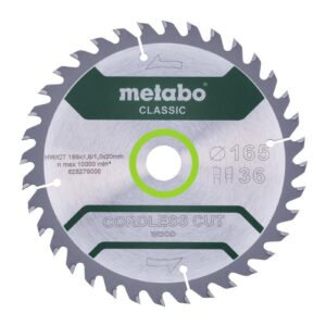 METABO DISKINIS PJŪKLAS HW/CT 165x20x36z CORDLESS CUT WOOD CLASSIC