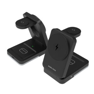 Mobile Origin 3in1 Foldable Charging Stand with light, PW28, black - Image 2