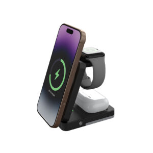 Mobile Origin 3in1 Foldable Charging Stand with light, PW28, black - Image 5