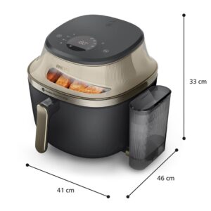 Philips NA543/00 gruzdintuvė Vienas 7,2 L Autonominės 2000 W Karšto oro gruzdintuvė Juoda, Šampanas - Image 2