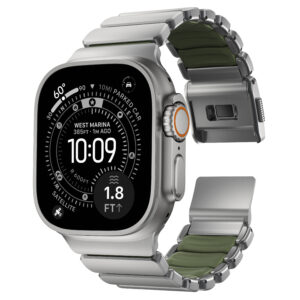 Nomad Stratos Band Natural Titanium Forest Green FKM AW 45/46/49mm - Image 3