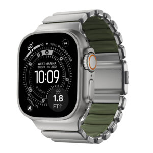 Nomad Stratos Band Natural Titanium Forest Green FKM AW 45/46/49mm - Image 4
