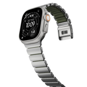 Nomad Stratos Band Natural Titanium Forest Green FKM AW 45/46/49mm - Image 9