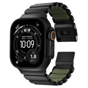 Nomad Stratos Band Black Titanium Forest Green FKM AW 45/46/49mm - Image 3