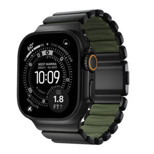 Nomad Stratos Band Black Titanium Forest Green FKM AW 45/46/49mm - Image 4
