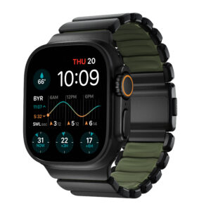Nomad Stratos Band Black Titanium Forest Green FKM AW 45/46/49mm