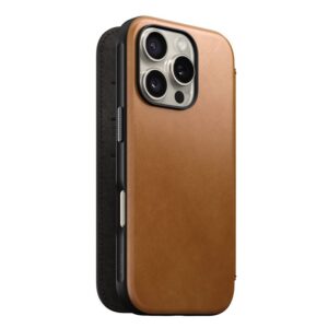 Nomad Modern Leather Folio, english Tan-C - Apple iPhone 16 Pro - Image 11