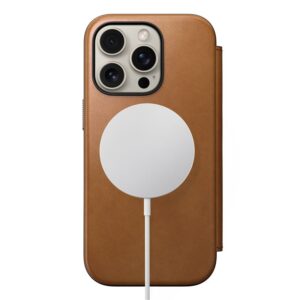 Nomad Modern Leather Folio, english Tan-C - Apple iPhone 16 Pro - Image 4