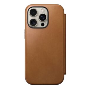Nomad Modern Leather Folio, english Tan-C - Apple iPhone 16 Pro