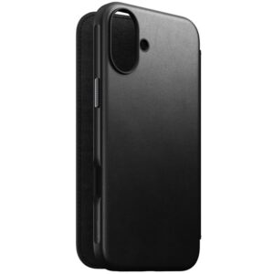 Nomad Modern Leather Folio, juodos spalvos - Apple iPhone 16 Plus - Image 2