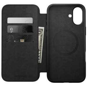 Nomad Modern Leather Folio, juodos spalvos - Apple iPhone 16 Plus - Image 6