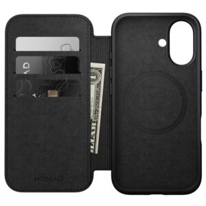 Nomad Modern Leather Folio, juodos spalvos - Apple iPhone 16 - Image 7