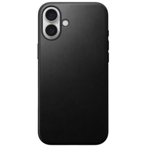Nomad Modern Leather dėklas, juodos spalvos - Apple iPhone 16 Plus