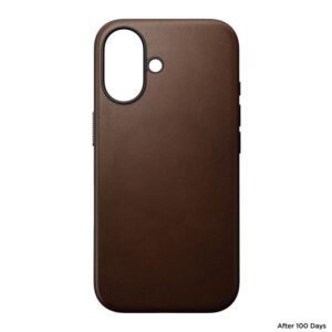 Nomad Modern Leather dėklas, rudos spalvos - Apple iPhone 16 - Image 2