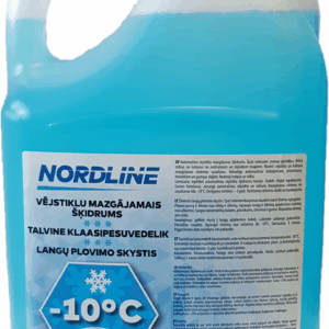 NORDLINE Žieminis langų plovimo skystis -10*C 4L Žaliosios citrinos kvapo. Be metanolio!