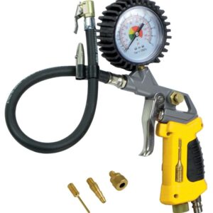 STANLEY PISTOLETINIS MANOMETRAS + 3 ANTGALIAI + LED LEMPUTĖ