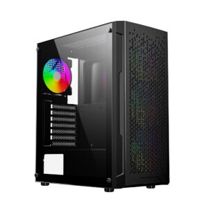 Gembird CCC-FC-400X Gaming ARGB kompiuterio dėklas Fornax 400X, juodas
