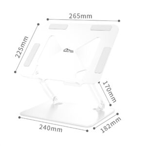 MEDIA-TECH Nešiojamojo kompiuterio stovas – Laptop Stand MT2661W (baltas) - Image 2