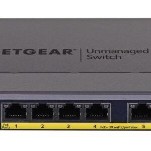 NETGEAR GS108PP Ne-valdomas Gigabit Ethernet (10/100/1000) Maitinimas per Eternetą (PoE) Juoda - Image 2