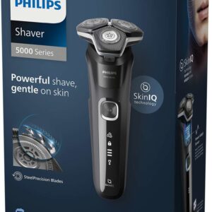 Philips SHAVER Series 5000 S5898/35 skustuvas vyrams Rotorinis skustuvas Apkarpymo mašinėlė Juoda