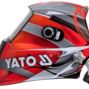 Yato YT-73921 suvirinimo kaukė ir šalmas Welding helmet with auto-darkening filter Juoda, Raudona, Sidabras - Image 3