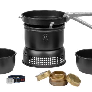 Turistinė viryklės su spiritiniu degikliu rinkinys Trangia Stove 37-5 UL/BL, juoda
