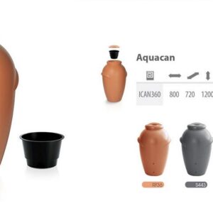 PROSPERPLAST LIETAUS VANDENS TALPA 360L PILKA AQUACAN