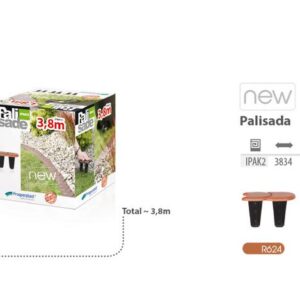 PROSPERPLAST PLOKŠČIAS SODO BORDIŪRAS 2 PILKAS 3,8m