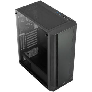 Aerocool Prism Mid Tower, Tempered Glass - Black - Image 2