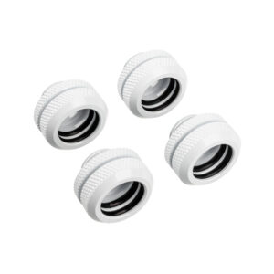 Corsair Hydro X Series XF Hardline fitting straight G1/4 to 14mm OD hard tube - 4 pack, white