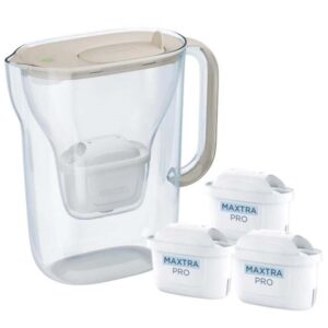 Filtravimo ąsotis Brita Style Essential + 3 filtrai Maxtra Pro Pure Performance (smėlio spalvos)