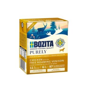 BOZITA Purely Paté Duoprotein Chicken and venison - drėgnas ėdalas šunims - 370g