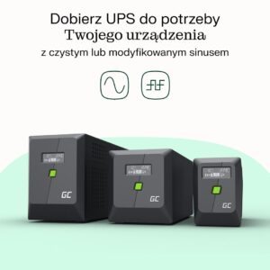 Green Cell nepertraukiamo maitinimo resursai (UPS) „Line-Interactive“ 0,75 kVA 480 W 4 AC išvestis(ys / čių) - Image 2