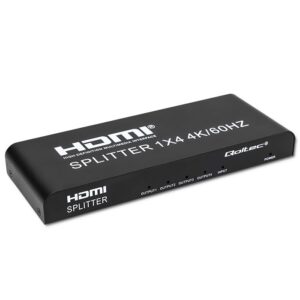 Qoltec 51799 Aktyvus HDMI skirstytuvas 4 x HDMI 4K x 2K | 6Gb/s | 60 Hz