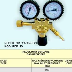 ARGONO/CO2 REDUKTORIUS 2 MANOMETRŲ