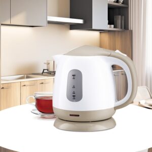 MAESTRO MR-012-BEIGE elektrinis virdulys 1 L 1100 W Rusvai gelsvas, Balta - Image 2