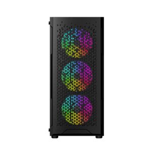 Gembird CCC-FC-400X Gaming ARGB kompiuterio dėklas Fornax 400X, juodas - Image 3