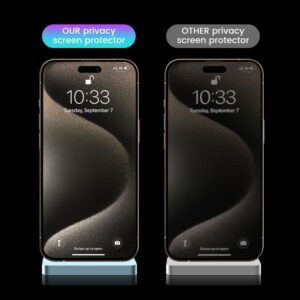 Mobile Origin Privacy Screen Guard iPhone 15 Pro with easy applicator, 2 pack - Image 4