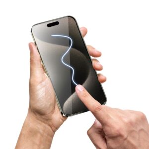 Mobile Origin Privacy Screen Guard iPhone 15 Pro with easy applicator, 2 pack - Image 6