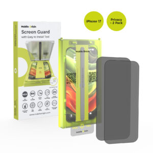 Mobile Origin Screen Guard Privacy with easy applicator, 2 pack - iPhone 17
