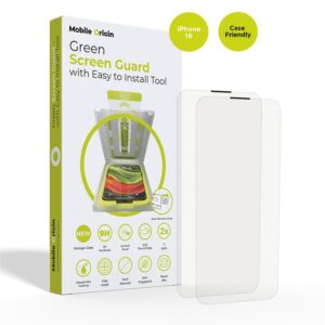 Mobile Origin Screen Guard with easy applicator, 2 pack - iPhone 16