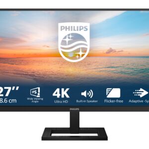 Philips 1000 series 27E1N1800AE/00 kompiuterio monitorius 68,6 cm (27") 3840 x 2160 pikseliai 4K Ultra HD LED Juoda