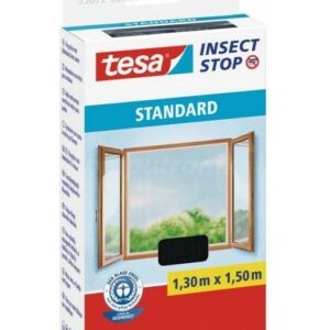 TESA TINKLELIS NUO VABZDŽIŲ LANGAMS JUODAS STANDARD 1,3m x 1,5m