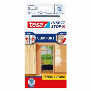 TESA TINKLELIS NUO VABZDŽIŲ DURIMS JUODAS COMFORT 1,2m x 2,5m