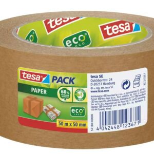 TESA POPIERINĖ PAKAVIMO JUOSTA 50mx50mm RUDA